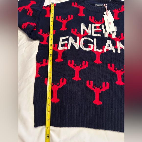 Vineyard Vines New England Wool Blend Sweater Size Small Navy NWT - Picture 3 of 8